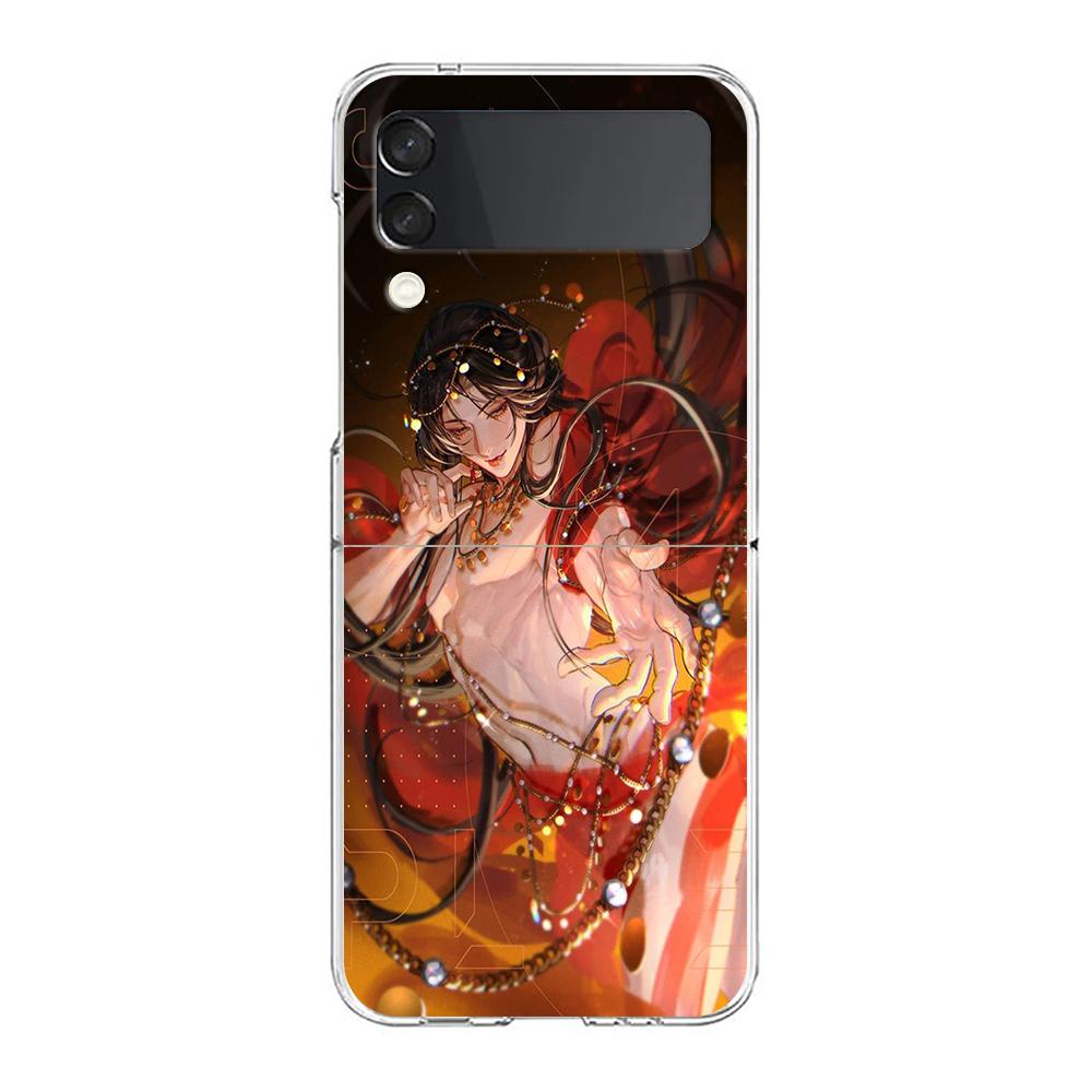 Heaven Official’s Blessing Gift Hard PC Phone Case For Samsung Galaxy Z Flip 5 4 3 Transparent Cover For Galaxy Z Flip 6 Capas
