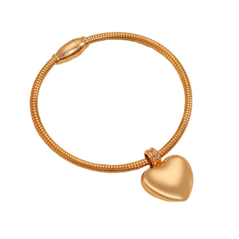 New jewelry peach love magnetic collar opening ring symmetrical simple fashion love pendant bracelet female tide