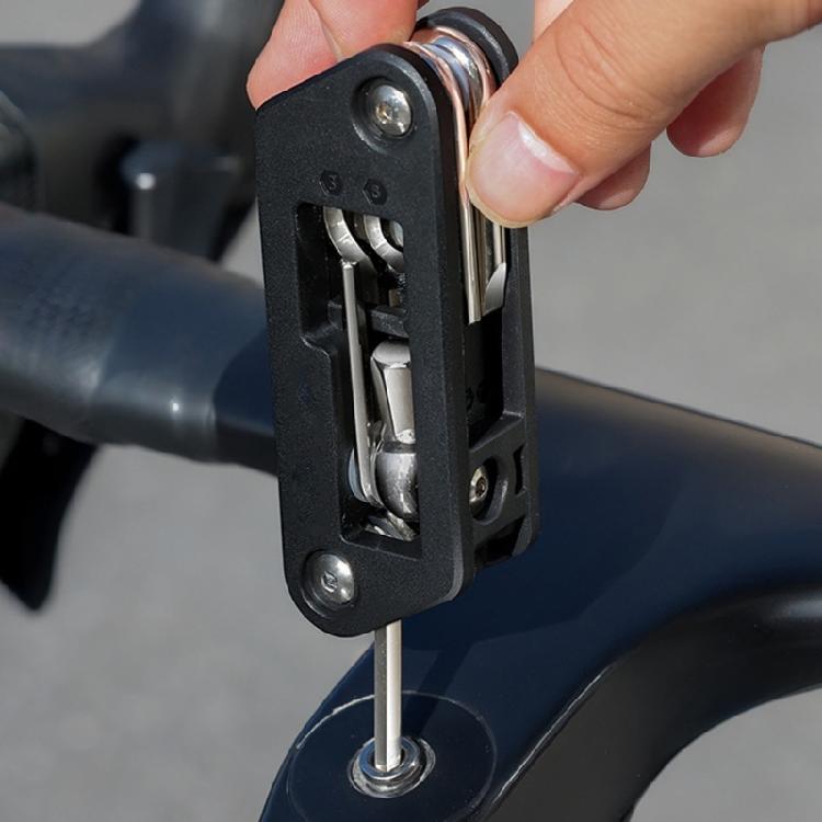 Portable Folding Hexagonal Spoke Wrench Space Saving Mountain Bike Screwdriver Tool for Bicycles Repair and Maintenance