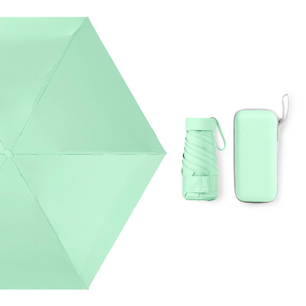 Mini Travel Sun Umbrella Waterproof Folding Umbrella Capsule Shape Umbrella with Case