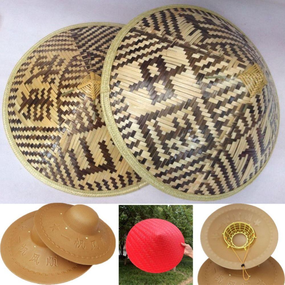 

Adjustable Bamboo Skin Hat Summer Large Brimmed Hat New Dance Hat Men Women Outdoor