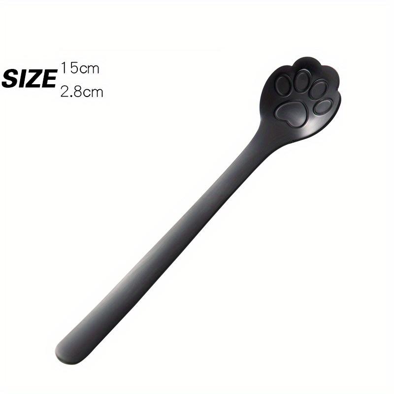 1PC Creative Cute Cat Claw Stainless Steel Spoon Hollow for Ice Cream Coffee Tea Dessert Spoon Kitchen Tableware Accessories
