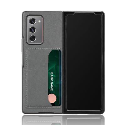 For Samsung Z Fold4 Anti -Knock Card Holder Leather Case For Samsung Galaxy Z Fold 4 5g Fold4 Fold3 Fold2 Fold 3 2 Business Cover