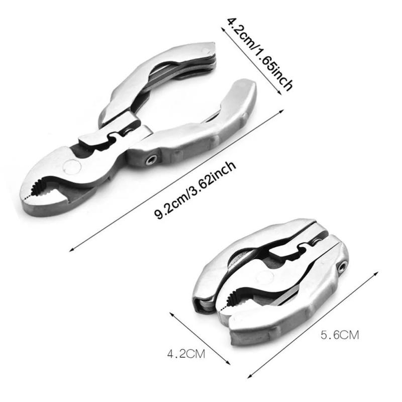 Pocket Pliers Wire Cutter 9 In 1 Keychain Pliers Camping Folding Screwdriver