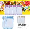 Sealing Zipper Bag Reusable Portable Food Saver Storage Bags Snack Zip Lock Bags(#3 3pcs L 4pcs m 3pcs S )