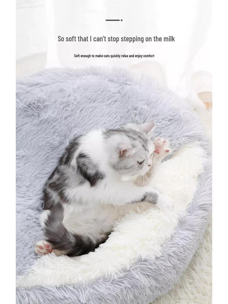 All-Season Enclosed Cat House: Cozy Bed for Cats and Dogs