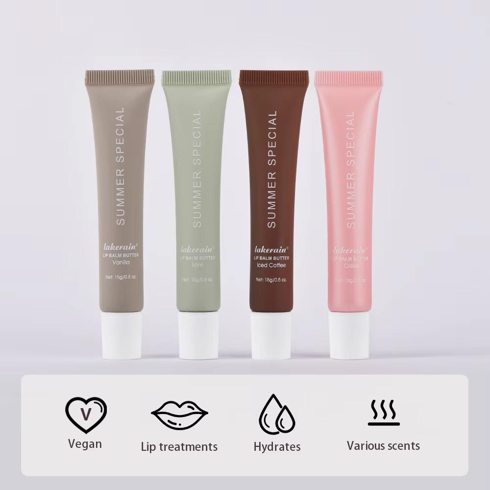 Summer Lip Balm Moisturizing Mirror Lip Gloss Lip Vanilla Mint Iced Coffee Cake Smell Lipstick Transparent Lip Oil Makeup