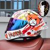ORZ-Full Face Motorcycle Helmet Big Spoiler Design Unisex All Season DOT Standard ABS Lightweight Shockproof Bike Helmet