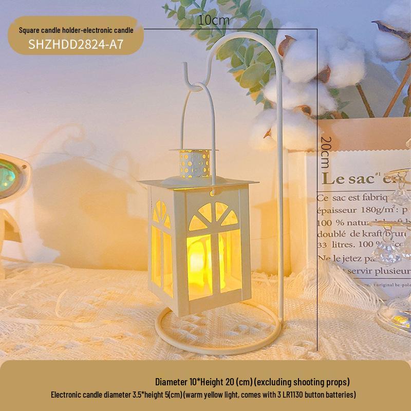 Candlestick Night Light: Bedside Table & Desktop Ornament for Atmosphere & Décor