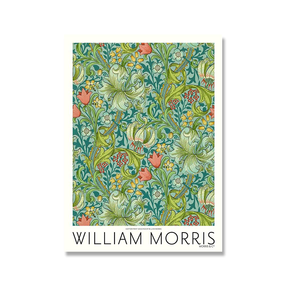 Malarstwo Art Nouveau w londyńskim metrze De William Morris Canvas Print Plakat wystawy Victoria and Albert Museum