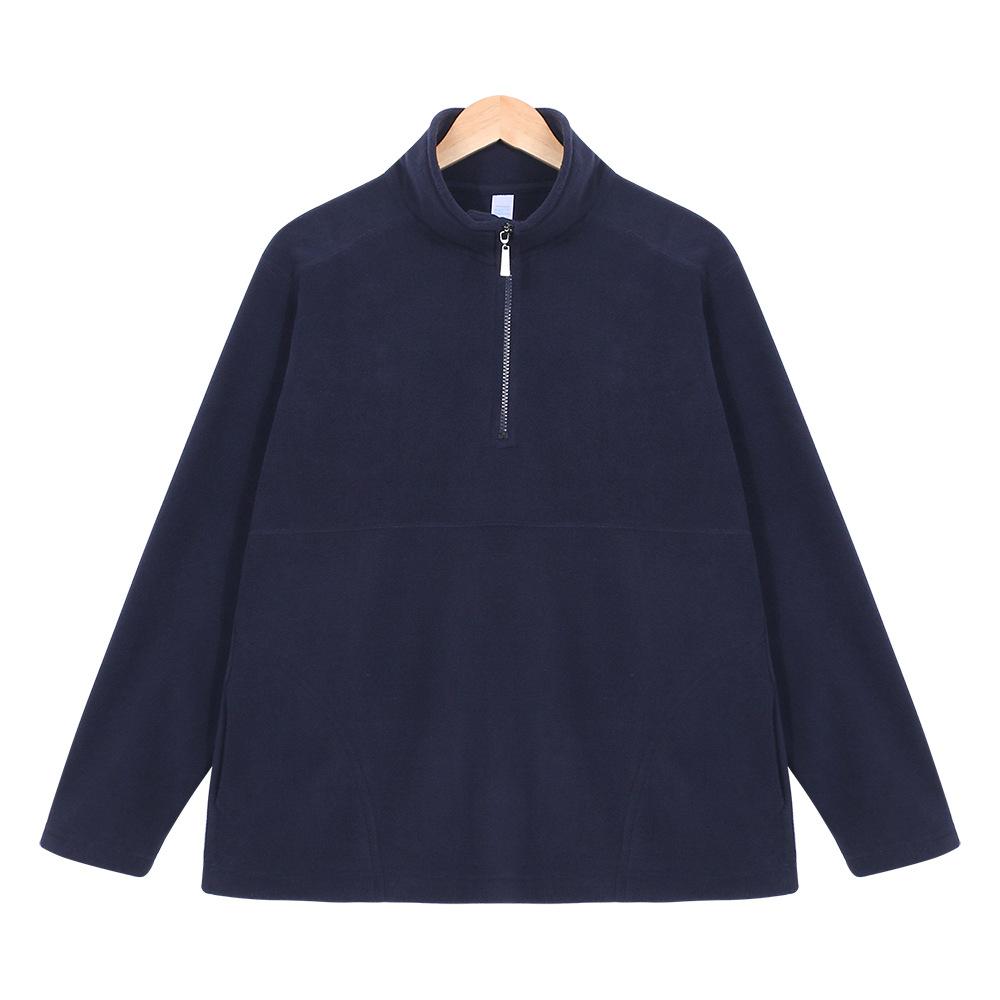 Cappotti in pile con mezza cerniera da 300 g/m² per uomo, caldi cappotti casual invernali, moda sportiva per coppia