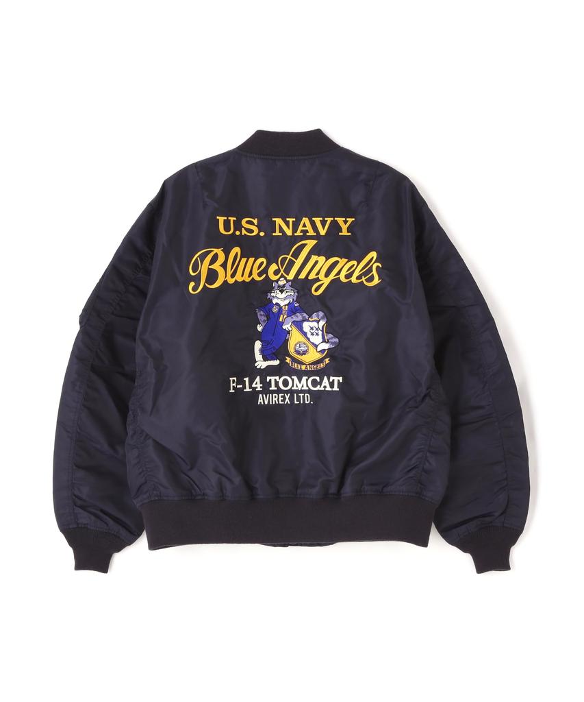 Avirex Blue Angels Jacket Men's L-2 F-14 (Size M, 440, Royal) (Product Code 783-4152003)