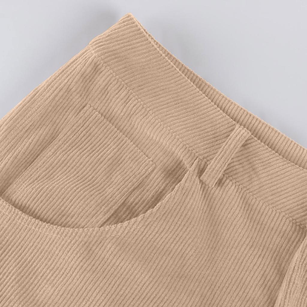 Pantaloni a coste da donna Casual Pantaloni dritti larghi a coste da donna colorati