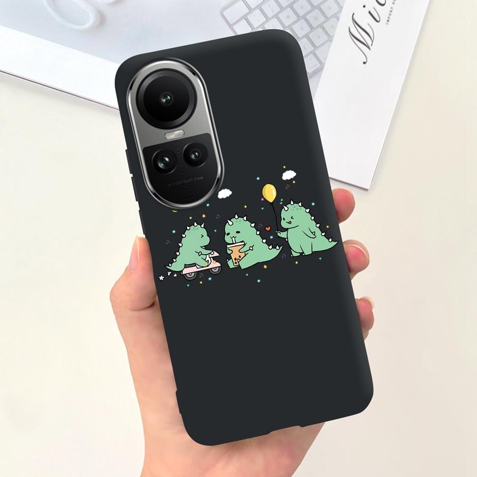 For Oppo Reno10 Case Luxury Colourful Painted Cover Soft Silicone Phone Case For Oppo Reno 10 Reno10 Pro 5G Back Cover Bumper