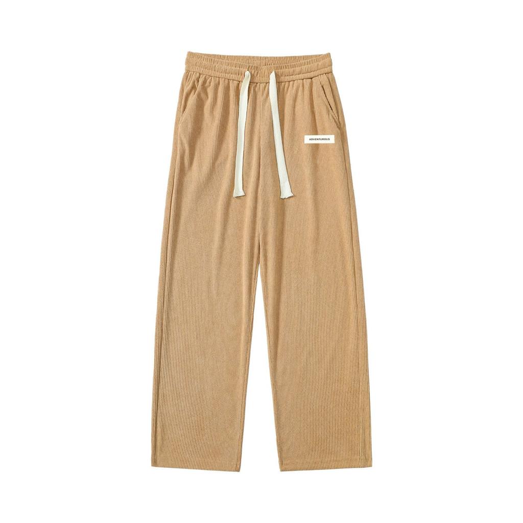 Pánské ležérní all-match rovné proužkované sportovní kalhoty plus tlusté kalhoty