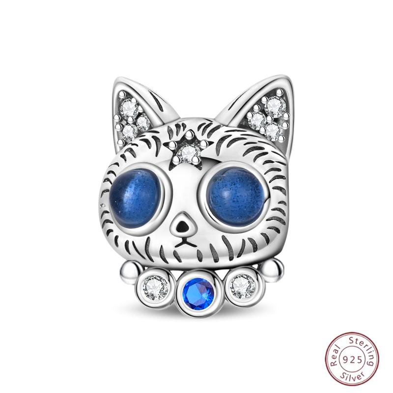 Copper Firefly Cute Cats And Dogs Beaded Pendant Suitable For Original Charms Bracelet Diy Exquisite Women Jewelry