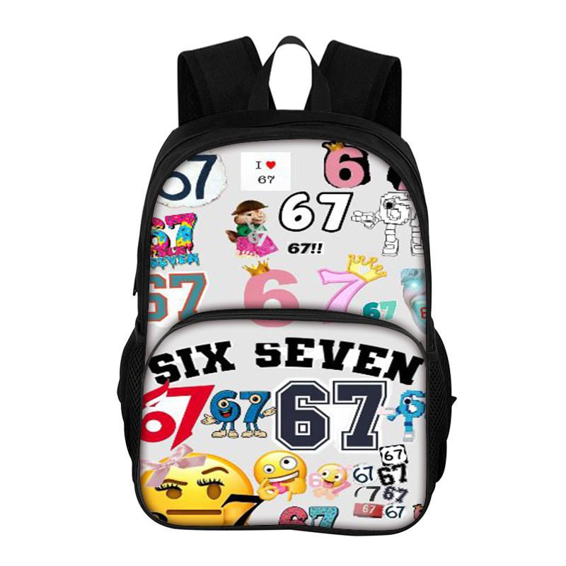 67 Printed School Backpack With Breathable Pu Material For Middle School Students