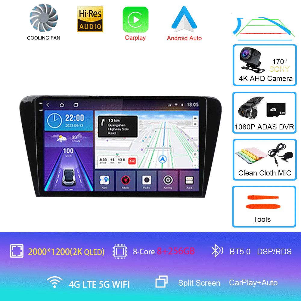 Pentru Volkswagen Skoda Octavia 3 A7 2013-2018 auto radio multimedia player video navigație GPS 4G Carplay 2 DIN Android 14