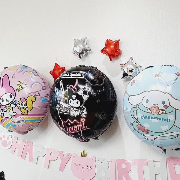 Sanrio Balloon Cinnamoroll Kuromi My Melody Character Birthday Party Supplies Set Princess Garland Decoration, 1 Piece
