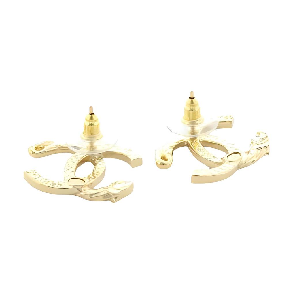 Chanel Rhinestone Earrings Women's Gold ABA125 B10006 NM021