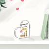 2D Flat "Thank You for Helping Me Grow" Heart-Shaped Acrylic Teacher Appreciation Gift Desktop Decoration Plaque, Home Decor Plaque Hanging Wall Art D