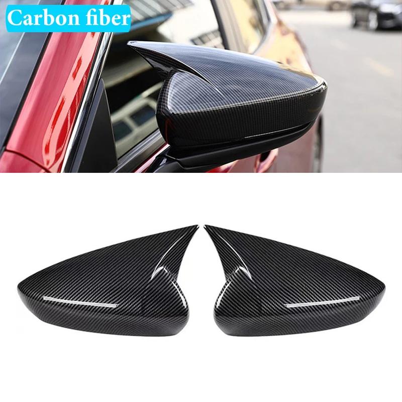 Car Decoration Door Mirror Cover For Mazda 3 Axela - Car Rearview Accessories Glossy Black Carbon Fbier Silver Styling