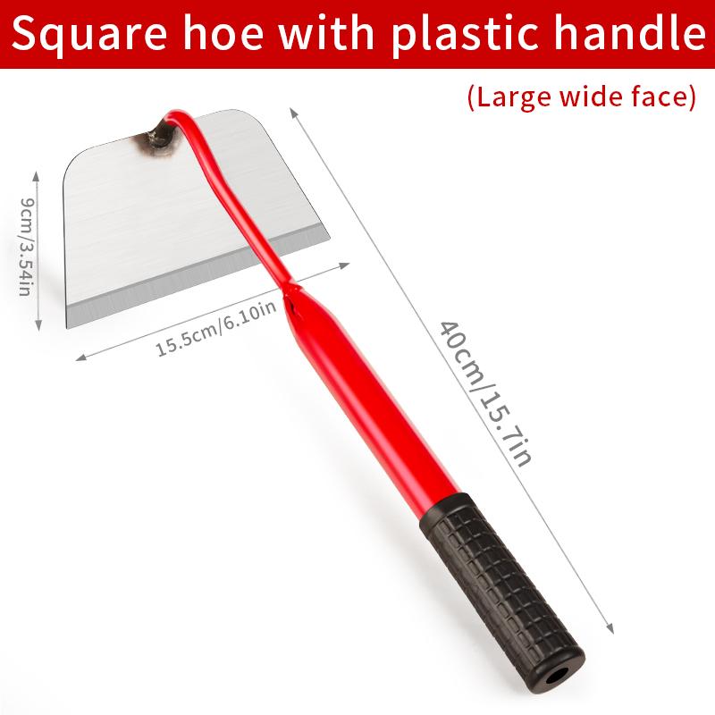 Carbon Steel Garden Hoe, Agricultural Weeding and Soil Loosening Tool, Durable Metal Hoe for Gardening