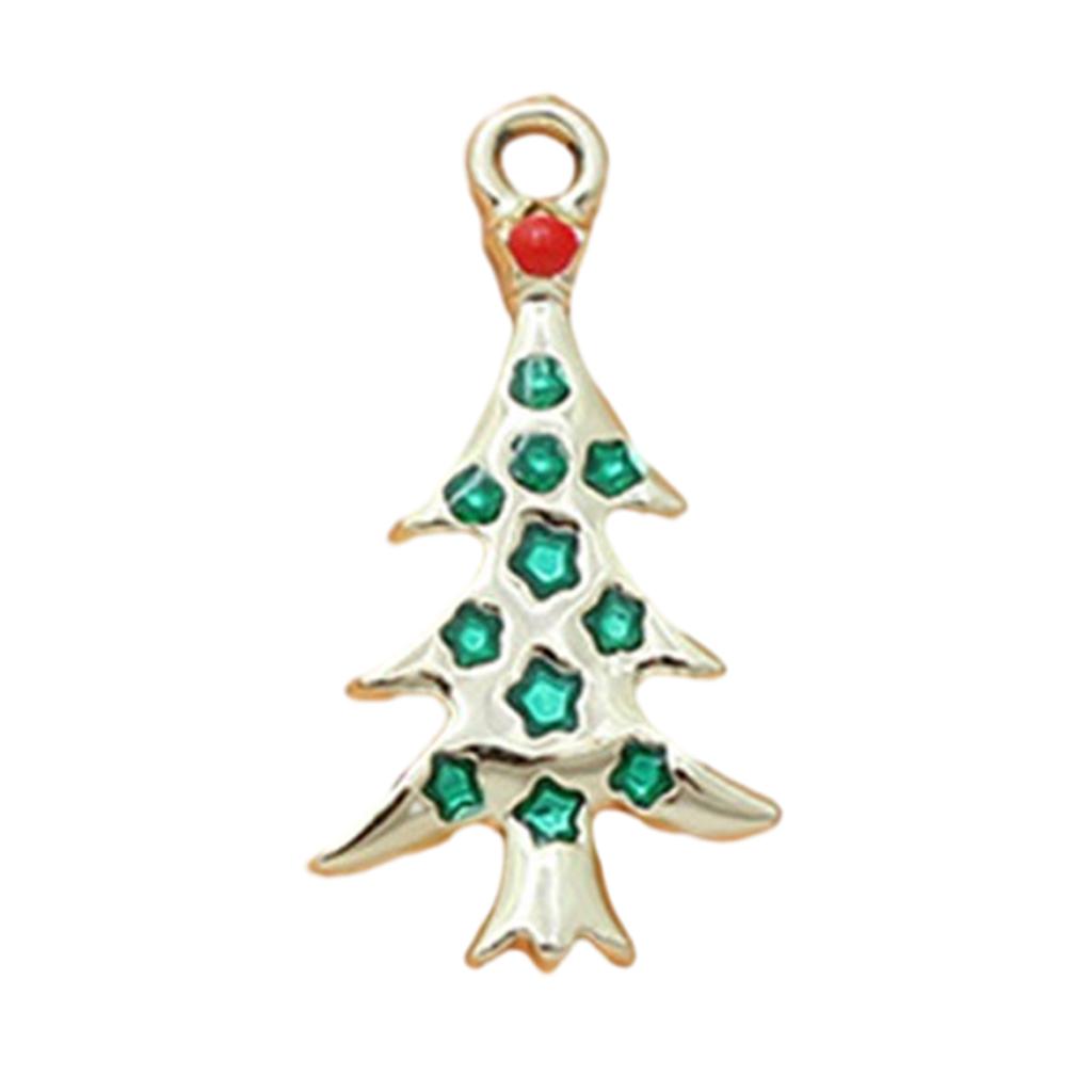Christmas Tree Charms Jewelry Making Charms Pendant for Necklace Bracelet Earring Making Cristmas Stocking Stuffer