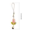 Tulips Flower Bell Hangings Pendant Phone Strap Cute Bag Decoration for Girls