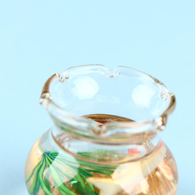 Casă de păpuși în miniatură din sticlă pentru rezervor de pește. Jucărie pentru casă de păpuși pentru acvariu