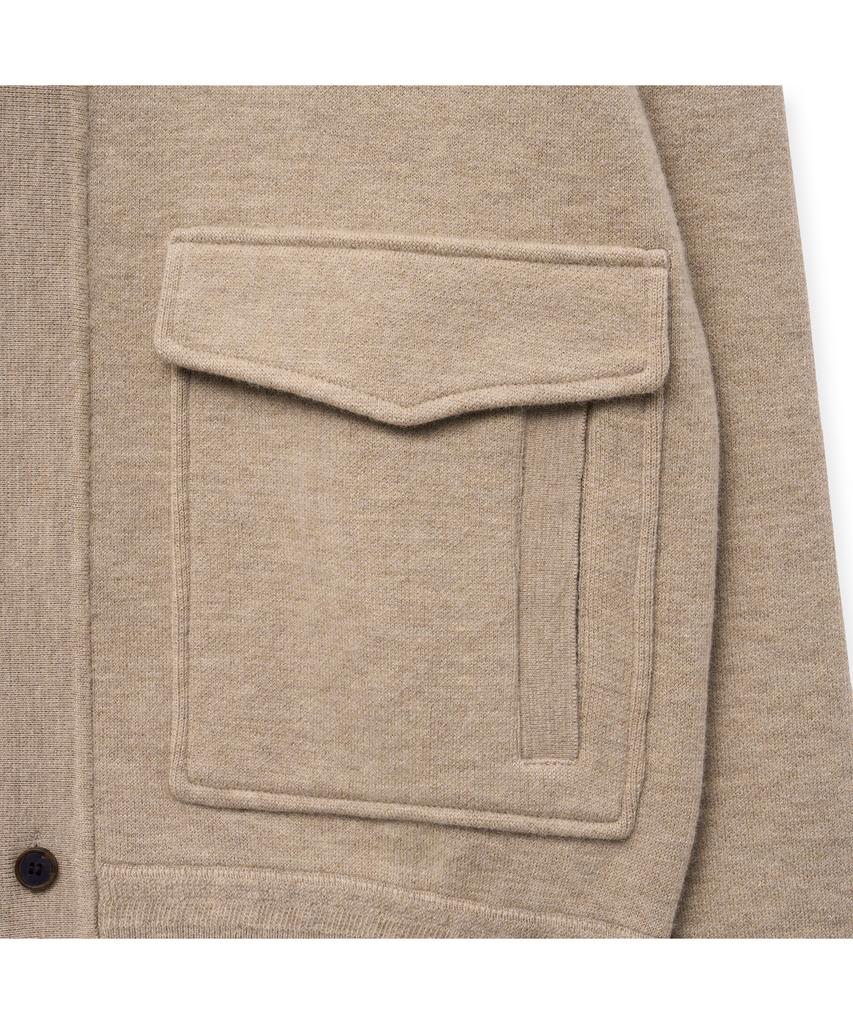 Iolo Merino Wool A-One Knit Jacket_Oatmeal