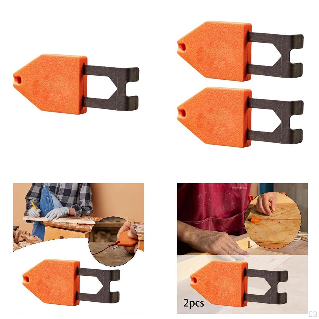 2 Pieces Anchor Hook Rope Clip Chalk Line Marker Carpenter Tools Temporary Fixing Accessory