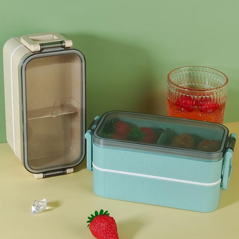Wheat Straw Double-Layer Insulated Lunch Box