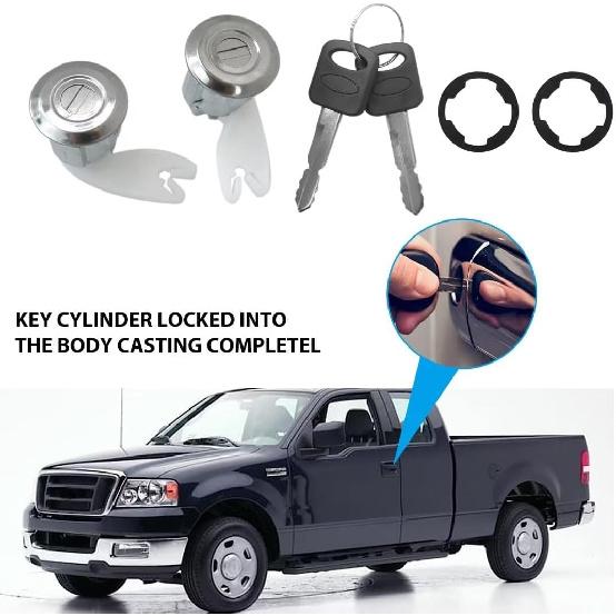 2 Sets Door Lock Cylinder with Keys Fit for Ford Ranger 1993-1994, 1995-1996