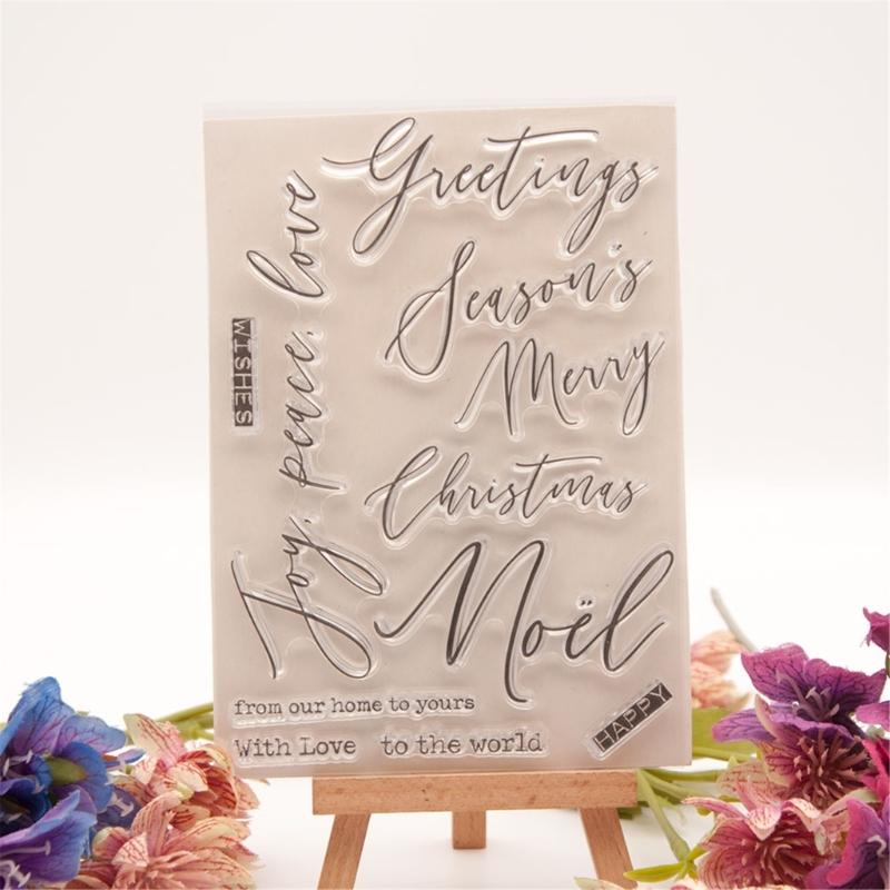 8 Stück Segenwort Silikonstempel für Geburtstagskartenherstellung Journal Bastelverzierungen Hintergrunddekoration Stempel