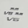1Pc 3D V6 2.4 3.5 Logo Universal Car Badge Trunk Stikcer Silver For City Civic Accord CRV Accessories
