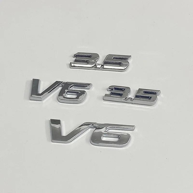 3D V6 2.4 3.5 Logo Universelles Autoabzeichen Kofferraum Aufkleber Silber Für Honda City Civic Accord CRV Zubehör