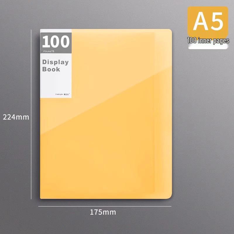 A5 Transparent Ring Binder File Folder, Multi-page: 20/30/40/60 Pages