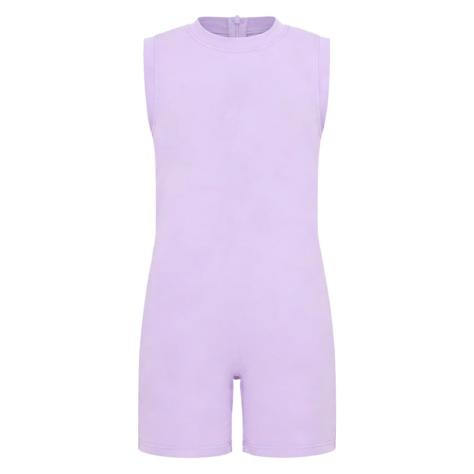 Spezialbedürfnisse Kinder Adaptive Kleidung Ärmelloser Rundhalsausschnitt Jumpsuit Hinten Verdeckter Reißverschluss Unifarbenes Outfit 9-10 Years
