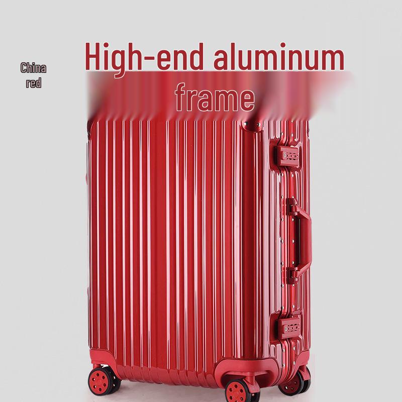 20-Inch Unisex Carry-On Suitcase with Aluminum-Magnesium Alloy, Combination Lock & Universal Wheels