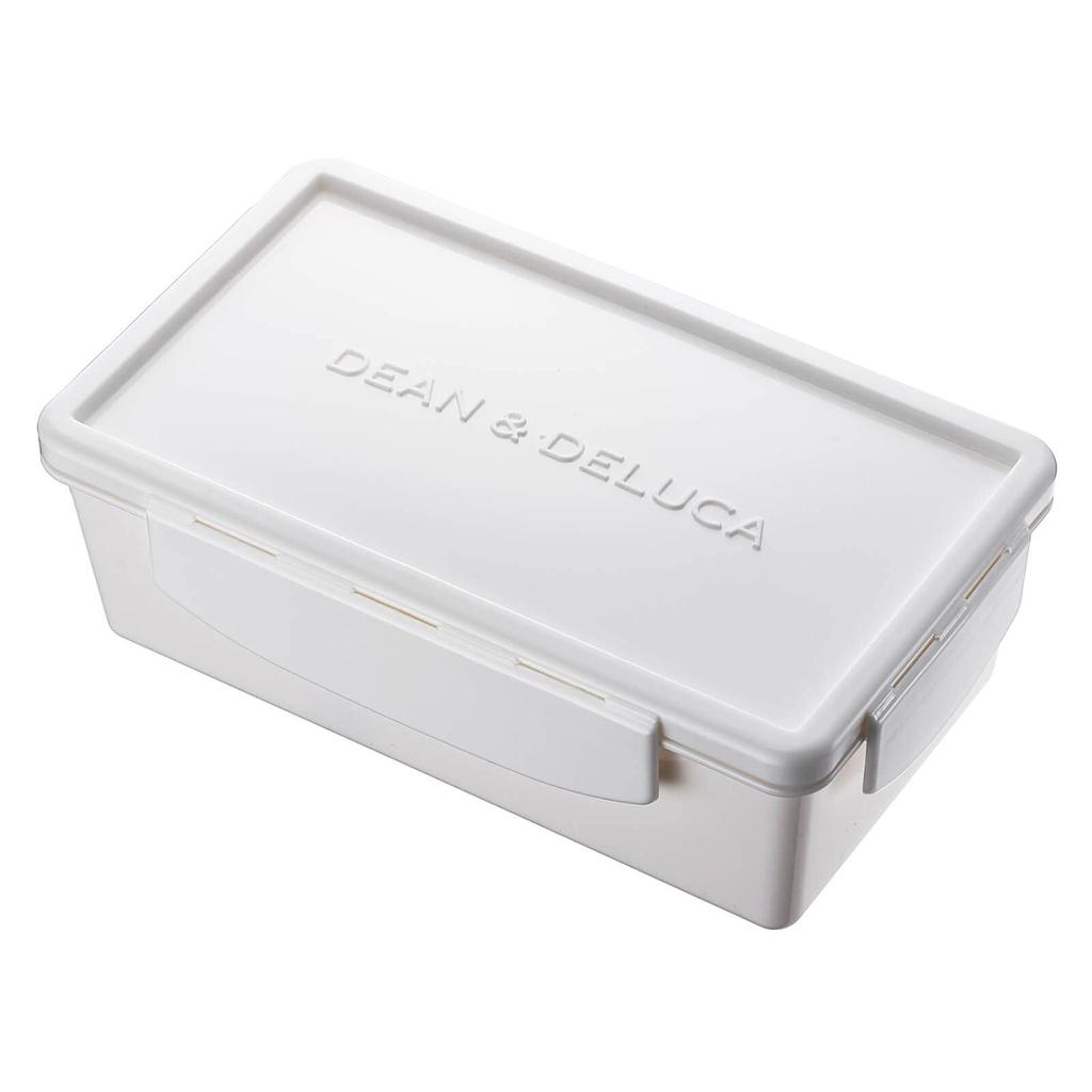 DEAN & DELUCA Lunch Box, Medium, White, Microwave and Dishwasher Safe, Compact and Simple, Perfect for Lunchboxes and New Homes