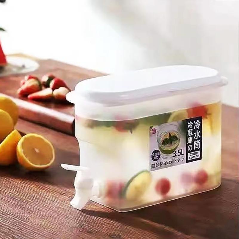 3.5L Large Capacity Water Kettle with Faucet Refrigerator Iced Cold Water Dispenser Bottle Outdoor Camping Water Kettle