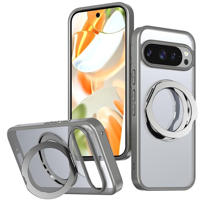 Transparent Magnetic Phone Case With Kickstand Google Pixel 10a 9a 9 Pro 10 11 XL - Acrylic Tri-Layer