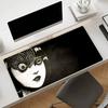 Antislip Gaming Desk Mat with Stitched EdgesVintage Horror Manga Style Spiral Girl Face Design Large Mouse Pad for Home Office
