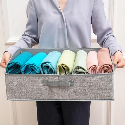 1/2 Pcs Paniers de Rangement Grande Capacité Accès Facile Pliable Conteneurs à Vêtements Boîte