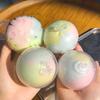 Soft Rainbow Crispy Balls Stress Relief Gradient Colors Squeeze Sensory Fidget Ball Shapeable Non-rebound