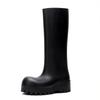 Spring and summer women's thick-soled heightening waterproof rain boots, non-slip soft-soled Paris big-head fashion large-size boots