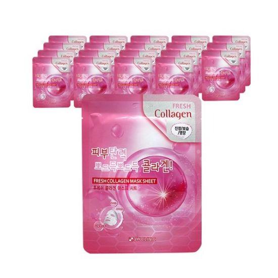3W Clinic Fresh Collagen Sheet Mask Hydrating & Firming Care 20 Sheets