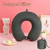 Slow Rebound U-shaped Pillow Portable with Storage Bag Airplane Nap Pad Comfortable Solid Color Sleeping Neck Headrest Home Use