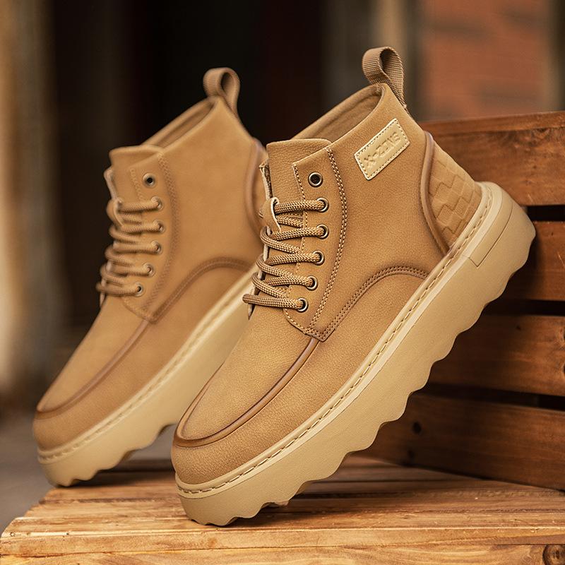 Pánské kožené boty Martin všestranné evropské pánské boty britské prvotřídní hovězí kůže boty Martin niche ležérní kožené boty muži